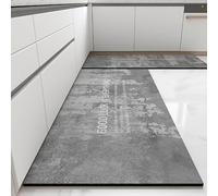 Juego De Alfombras De Cocina Antideslizantes De 45X70Cm+45X150Cm Con Base De Goma Y Diseño De Mármol. Alfombras Largas Lavables Para El Suelo, Ideales Para Zonas De Fregadero, Pasillos Y Entradas.