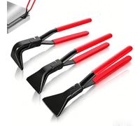 Juego de alicates para chapa (3 piezas, 0° 45° 90° | 60 mm de ancho de boca de acero rico en carbono, alicates plegables, juego de alicates para techadores, Spengler carrocería