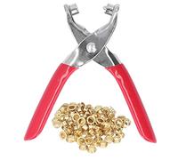 Juego de alicates perforadores de metal con botones de ojal de 4 mm, kit de herramientas multiusos de aleación de acero con 100 botones de ojo de aire para ropa de bricolaje
