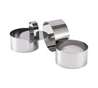 Juego de anillos de cocina de acero inoxidable aptos para lavavajillas, perfectos para tartas de queso y postres, herramientas de cocina con prensa de alimentos