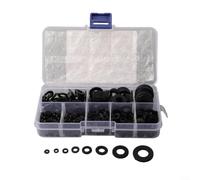 Juego de arandelas de nailon, 500 unidades, M2-M10, planas, de plástico, aislantes, surtido, para la industria del coche, sanitario, electricidad, color negro