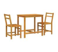 Juego De Balcón 3 Piezas Madera Maciza De Acacia Vidaxl