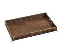 Juego de Bandeja de Té para madera Natural Paulownia Minimalista para Ceremonia del Té Oriental Salón 46x30cm(E)