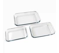 Juego de Bandejas de Vidrio Rectangulares para Horno 1-1.6-2.2L Klack