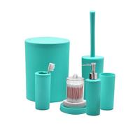 Juego de baño, dispensador de jabón de loción, organizador de cubo de basura de 7.6 pulgadas, diseño de encimera que ahorra espacio, material ligero auténtico para baño, viajes, hotel, vacaciones, al