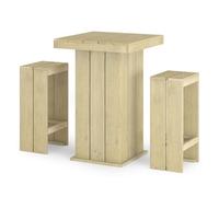 vidaXL Juego de bar de jardín 3 piezas madera de pino impregnada