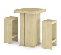 Juego de bar de jardín 3 piezas madera de pino impregnada vidaxl 80 cm