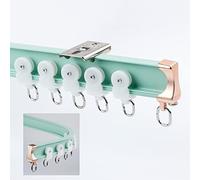 Juego de barras de cortina de techo para pared, para caravana, caravana, baño, habitación, privacidad, rieles de cortina de aleación de aluminio, fácil instalación