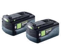 Juego de baterías Festool 2x BP 18 Li 5,0 HP-ASI Batería HighPower 18 V 5,0 Ah Li-Ion (2x 578519) Bluetooth con indicador de nivel de carga
