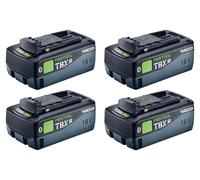 Juego de baterías Festool 4x BP 18 TBX 8 ASI Tabless, batería de 18 V y 8,0 Ah (4x 578746), 8000 mAh de iones de litio con indicador de nivel de carga