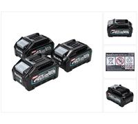 Juego de baterías Makita 3x BL 4040 40 V máx. 4,0 Ah XGT Li-Ion ( 3x 191B26-6 ) clase de protección IP64 con pantalla LED