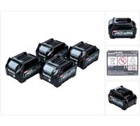 Juego de baterías Makita 40 V con 4x BL 4025 2,5 Ah ( 4x 191B36-3 ) batería XGT Li-Ion clase de protección IP64 con pantalla LED