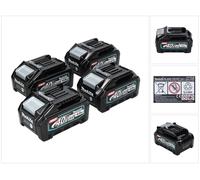 Juego de baterías Makita 4x BL 4040 40 V máx. 4,0 Ah XGT Li-Ion batería ( 4x 191B26-6 ) clase de protección IP64 con pantalla LED