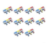 Juego de bloques de terminales 3 en 15 con conexión de palanca, distribuidor de 32 A 250 V para riel DIN o montaje en superficie, PA66, ignífugo para alambre trenzado y alambre macizo 0,08-4 mm²