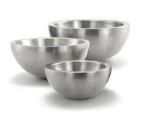 Juego de boles de cocina de acero inoxidable (3 piezas) Neuss. 1 pequeño (50 cl), 1 mediano (1 l), 1 grande (2,25 l) CRC Menaje de cocina Boles de cocina y escurridores Utensilios de cocina y reposter