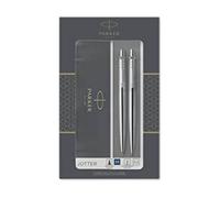 Juego de bolígrafo y portaminas Parker Jotter, 2 unidades, adornos cromados de a
