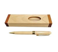 Juego de bolígrafos de madera, instrumento de escritura de lujo con estuche de almacenamiento, bolígrafo de madera con clip de metal para hombres y mujeres, único para profesionales
