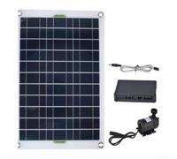 Juego de bomba de agua solar con panel de 12 V CC, fuente de jardín silenciosa para bomba