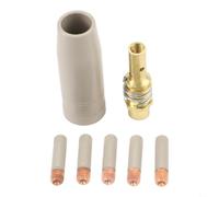 Juego de boquillas de protección de revestimiento 15AK de 7 piezas antiescoria sin aire de 0,8 mm para soplete de soldadura, kit de aleación de aluminio resistente al calor