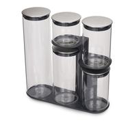 Juego de botes de almacenamiento de cocina 100 COLLECTION, 5 piezas + soporte, Joseph Joseph