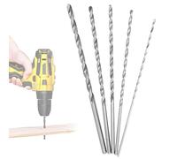 Juego De Brocas, 5 Piezas Broca Helicoidal De Vástago De Acero Hss Broca De Acero De Alta Velocidad Extra Larga De 6 Pulgadas Juego De Brocas Para Madera De 2-5 MM