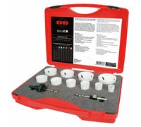 Juego de brocas bimetálicas RUKO para cortar agujeros, con 8 brocas de HSS-Co, en estuche de plástico