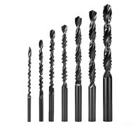 Juego de brocas de acero de alta velocidad, 7 piezas métricas de vástago recto para carpintería para metal, plástico, madera, titanio, serie de 5/16 pulgadas