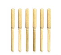 Juego de brocas de afilador de motosierra de 4/4,8/5,5 mm para mantenimiento de cadena de sierra eléctrica, piedras de esmeril chapadas en duro, vástago de 3 mm, Reino Unido (4 mm)