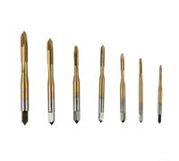 Juego de brocas de alta dureza Hss 7 unids M2 M2.5 para M3 para M3.5 M5 M6 Métrico Machos de rosca de tornillo para fabricación de talleres y tareas de reparación del hogar
