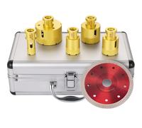 Juego de brocas de diamante VEVOR M14 para perforar azulejos, brocas de diamante para esmeriladoras angulares, de 20 a 68 mm