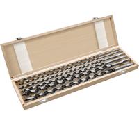Juego De Brocas De Madera 6-18mm Lewis Espiral 7 Piezas HSS En Cofre