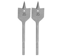 Juego de Brocas de Pala de 2 Piezas, Broca Plana de Madera de 35mm, Brocas Planas de Paleta de Acero Alto Carbono, Abridor de Agujeros para Carpintería, Herramientas de Perforación Bricolaje
