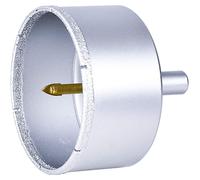 Juego de brocas diamantadas S&R de 68 mm, con broca centradora de carburo, sierra de corte diamantada, corona de perforación hueca, para baldosas duras, porcelana, gres, granito y mármol. Brocas para