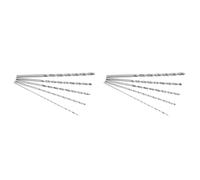 Juego de Brocas Extralargas de Acero de Alta Velocidad de 10 Piezas, 5 Tamaños de Diámetro 2 Mm/3 Mm/3,5 Mm/4 Mm/5 Mm de Longitud 150 Mm ~ 160 Mm Brocas de Acero de Alta