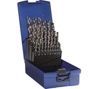 Juego de brocas helicoidales de repuesto, estándar DIN 338, tipo TFL, diámetro 1-13 mm, paso 0,5 mm, acero rápido HSS-Co5, tratamiento superficial de nitruro, 25 piezas, marca TECWERK