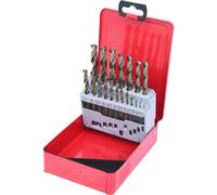 Juego de brocas helicoidales HSS-G Co 5 KS Tools, cajetín de chapa de acero