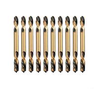 Juego de brocas HSS de doble extremo, 10 piezas para perforación de metal y madera, incluyendo acero inoxidable, aluminio, plástico y tipos de madera densa (3,5 mm)