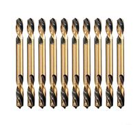 Juego de brocas HSS de doble extremo, 10 piezas para perforación de metal y madera, incluyendo acero inoxidable, aluminio, plástico y tipos de madera densa (4,5 mm)