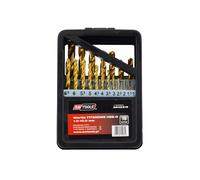 Juego de brocas hss-g titanio 1,0-10,0mm awtools, 19 piezas, ideal par