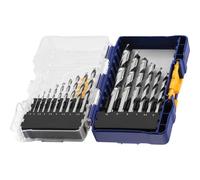Juego de brocas hss pro irwin, 15 piezas, para perforar metal, madera