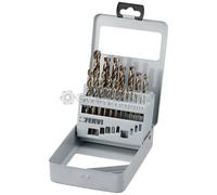 JUEGO DE BROCAS MANGO CILINDRICO AUTOCENTRANTES COBALTO HSS 1 - 10 MM FERVI P067