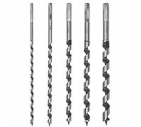 Juego de Brocas Metal de 5 Piezas, Brocas de Barrena 6 Mm / 8 Mm / 10 Mm / 12 Mm / 14 Mm * 230 Mm Broca Larga Madera, Para Bloques de Madera, Baldosas de Ladrillo Y PláStico,Mango Hexagonal (silver)