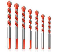 Juego de brocas multiusos, 7 piezas Ø 3,4,5,6,8,10,12 mm juego de brocas universal profesional para madera, chapa, cartón yeso, acero (inoxidable), albañilería y mucho más para taladros