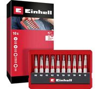 Juego de brocas originales Einhell de 10 piezas (brocas de 50 mm PH/PZ/T/H, acero S2 arenado, vástago E 6.3, casete de bolsillo con función de configuración)