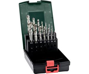 Juego de brocas para roscar máquinas Metabo, 14 piezas.