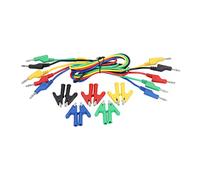Juego de cables de prueba con conector tipo banana y pinza de cocodrilo, kit de cables de prueba eléctrica con enchufe de 4 mm para multímetro y comprobador de circuitos, incluye 5
