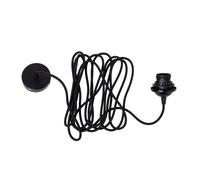 Juego de Cables E27 para Lámpara Colgante con Rosetón de 500 cm , Negro