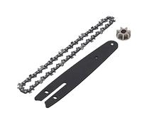 Juego de cadena de motosierra, piñón de acero, placa guía de 186 mm, cadena de 230 mm, accesorios de repuesto para motosierra eléctrica pequeña