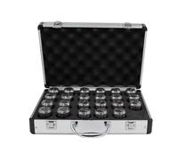 Juego de caja aluminio A/AA ER mandril manguito cónico con resorte para soporte herramienta fresado CNC(ER32-18Pcs (AAA))