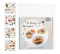 Juego de calcomanías para alimentos, bonito paquete de etiquetas decorativas para diario, colección de calcomanías para álbumes de recortes, cuaderno creativo, kit de decoración para estudiantes